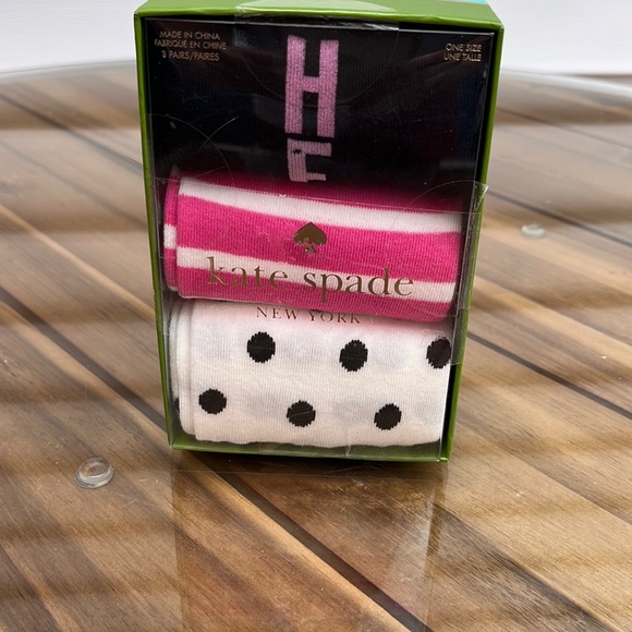 kate spade Accessories - Kate, spade three pairs of socks, new in box, one size